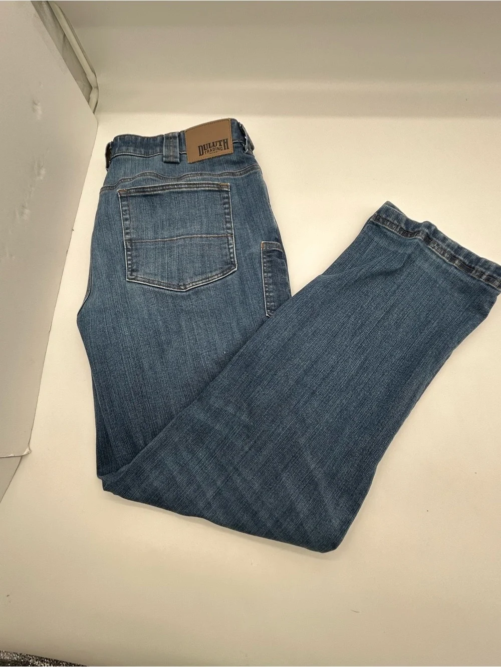 Duluth Trading Co Men's Double Flex Straight-Leg Blue Denim Jeans 40x32